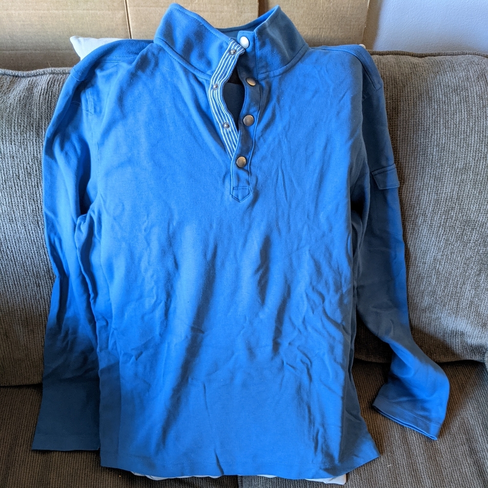 Banana Republic tall snap neck Henley pullover